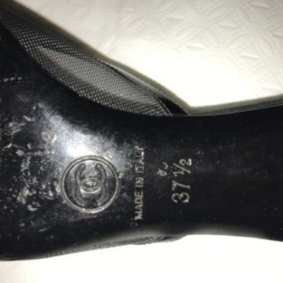 CHANEL Sandals Slides Camellias Mesh CC Logos - Picture 7 of 7